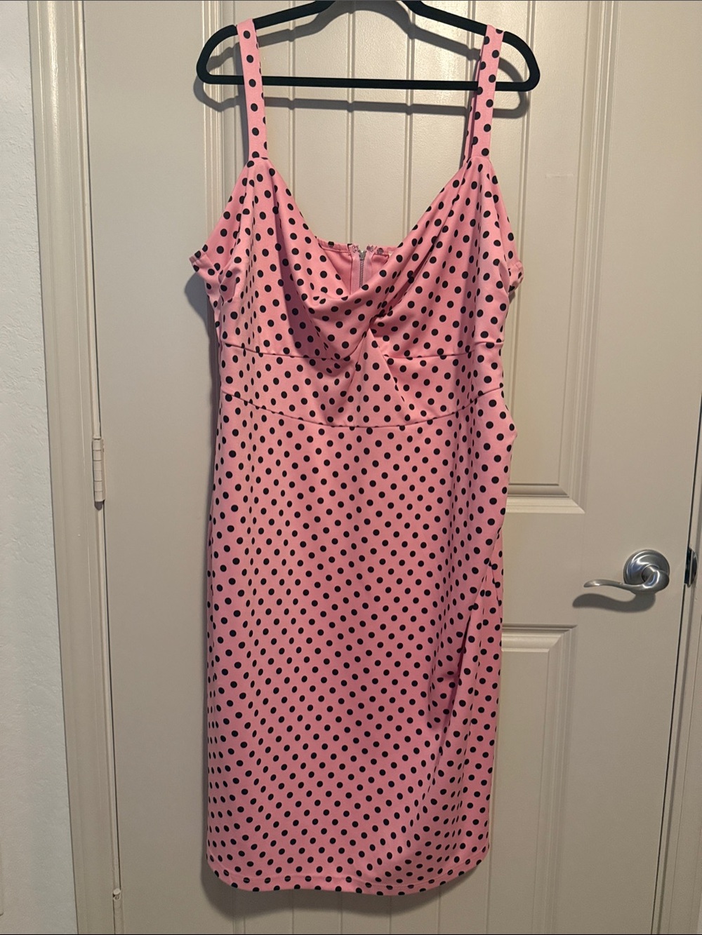 Tatyana Pink Polka Dot Midi Dress